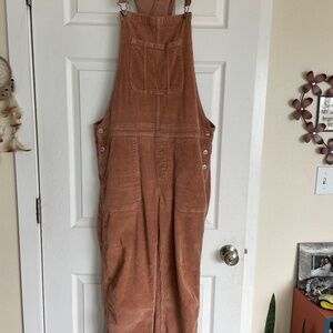 American Eagle Outfitters Brown Corduroy Jumpsuit large